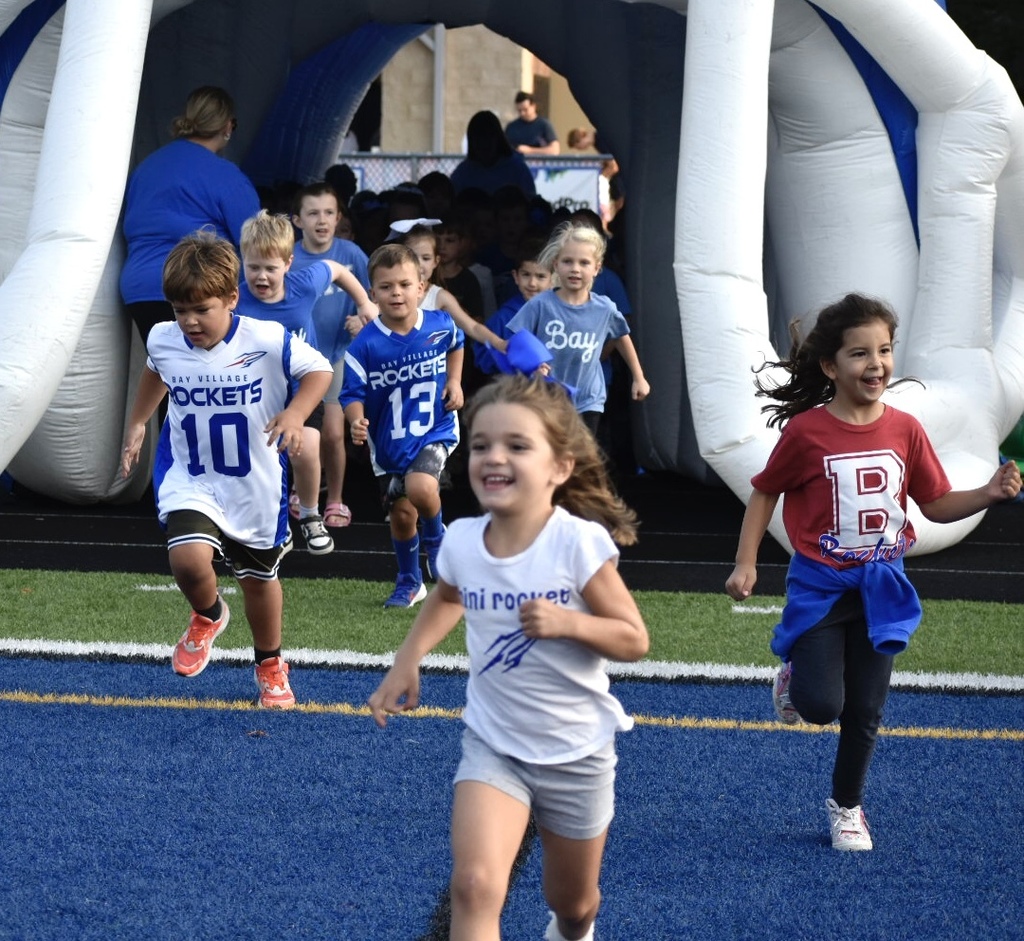 kindergarten students at the first football game sept 2025 photo