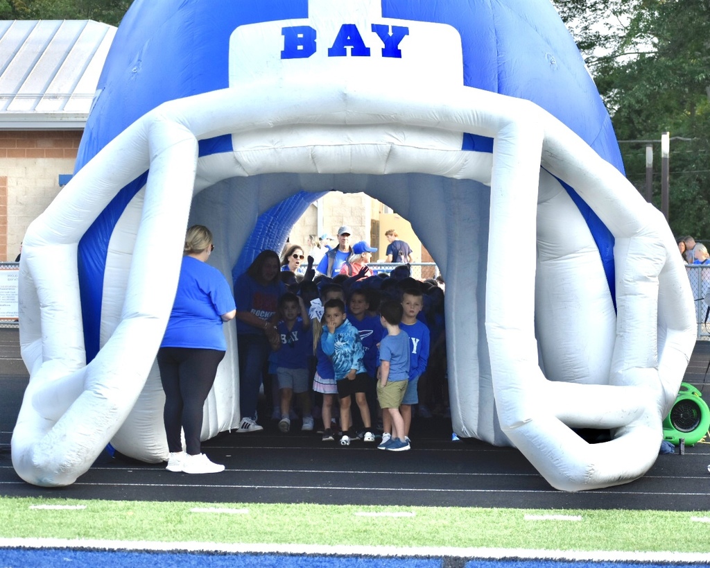 kindergarten students at the first football game sept 2025 photo