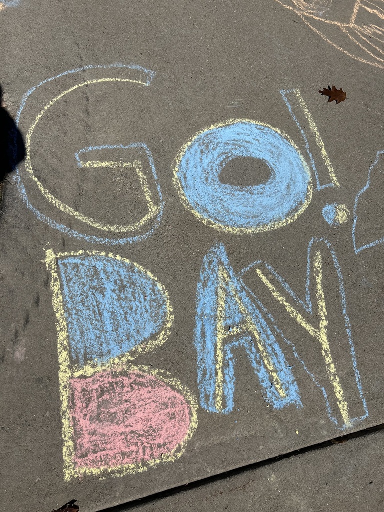 Go Bay Chalk Art image from Normandy Elementary students