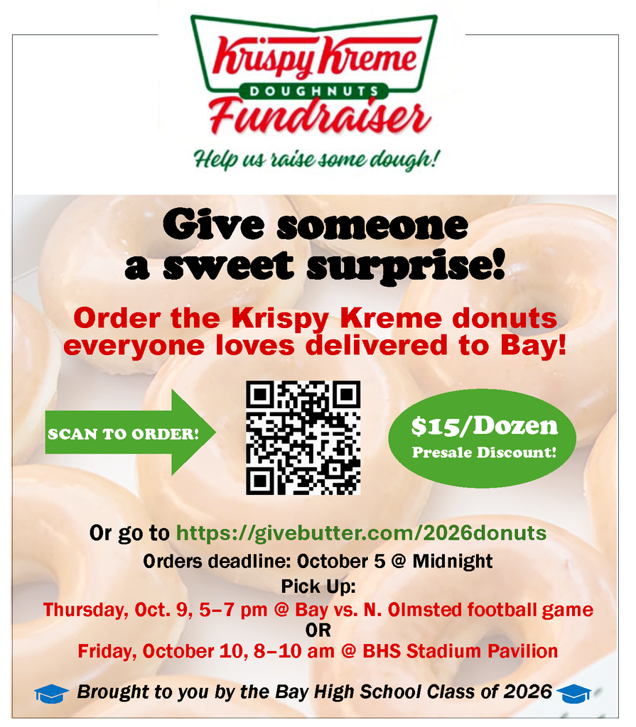 Krispy Kreme flyer for Class of 2026 fundraiser