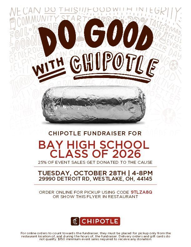 Chipotle Flyer fundraiser for Class of 2026