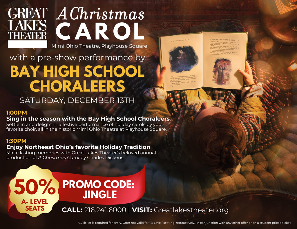 bay high choraleers perform at a christmas carol on dec. 13, 2025 flyer
