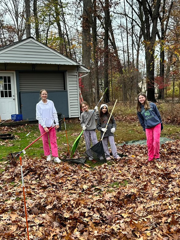 7th grade girls rake out photo