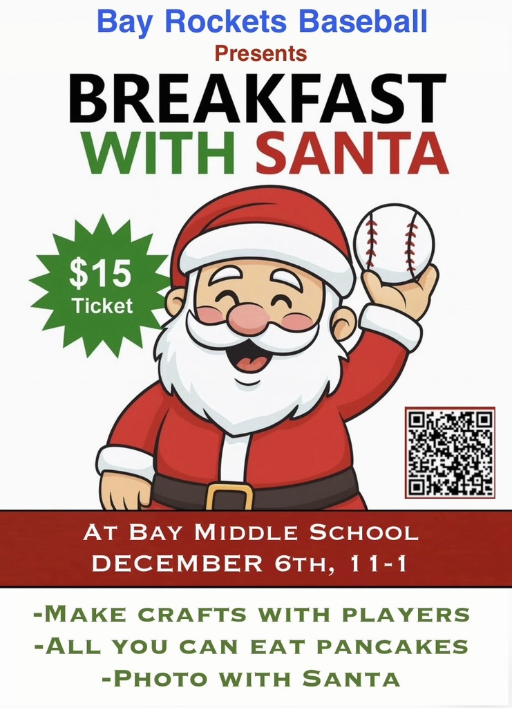 BHS baseball pancake breakfast with santa flyer dec 2025