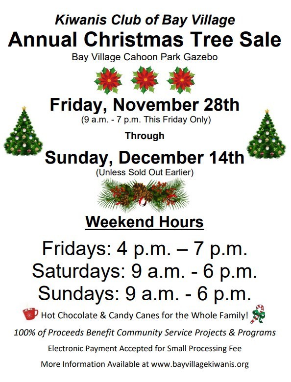 kiwanis tree sales flyer 2025