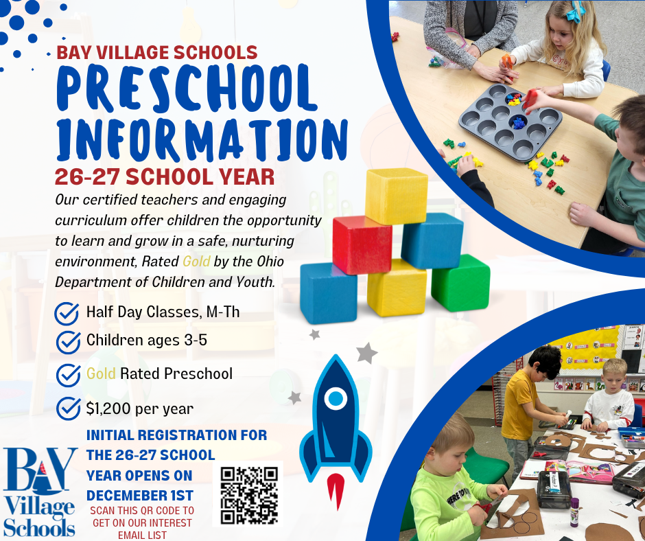 Glenview Preschool Flyer for 2026-27 SY