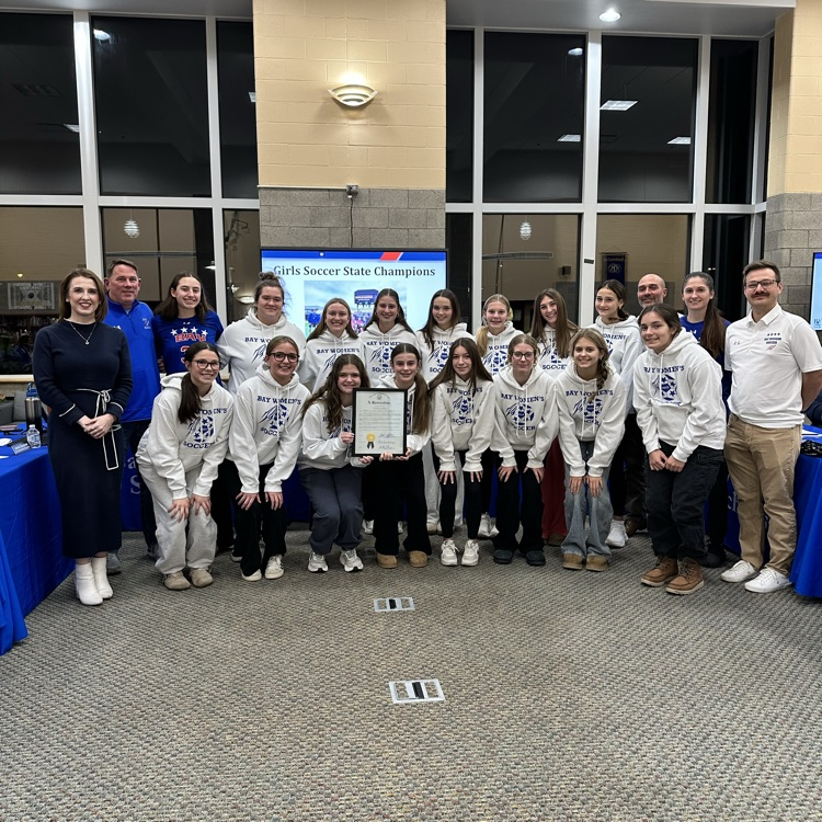rep Sweeney with girls state champion soccer team