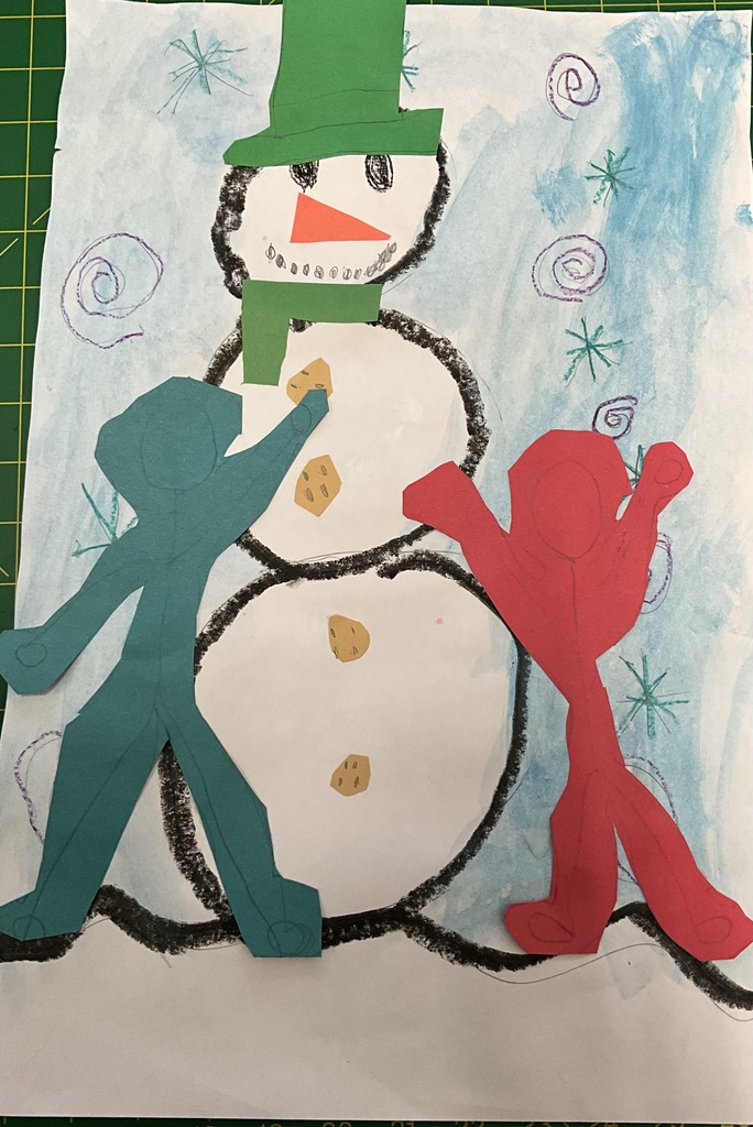 showmen using keith haring technique picture