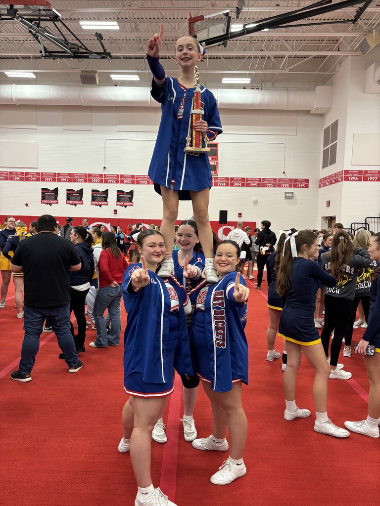 bhs cheer photo dec. 2025 with trophy