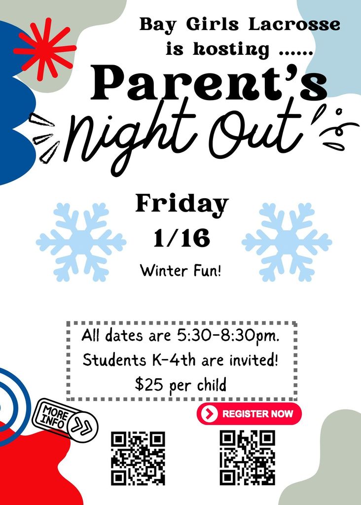 girls lax parents night out flyer for jan 2026
