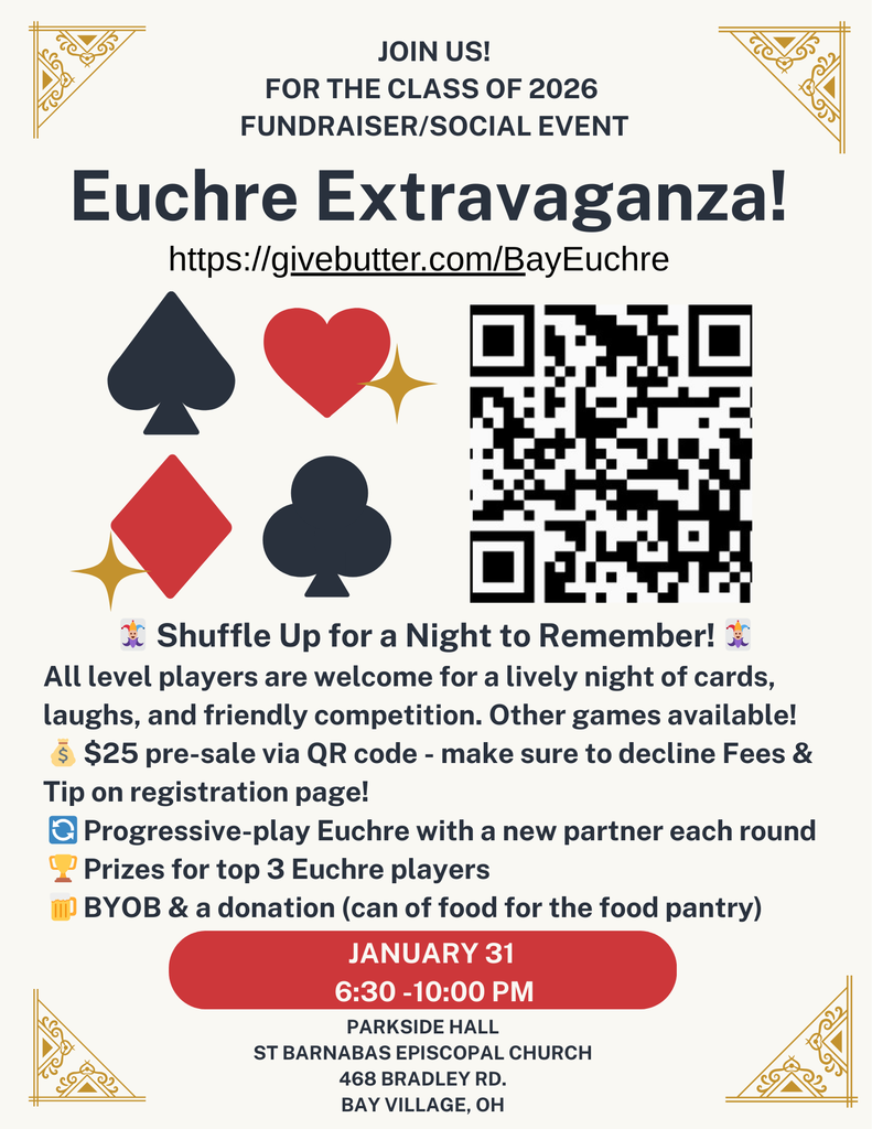 euchre night fundraiser flyer