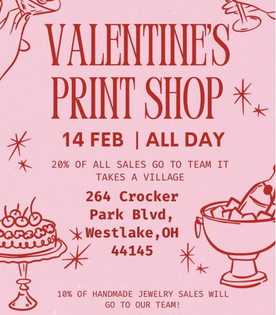 print shop flyer for team it takes a village flyer