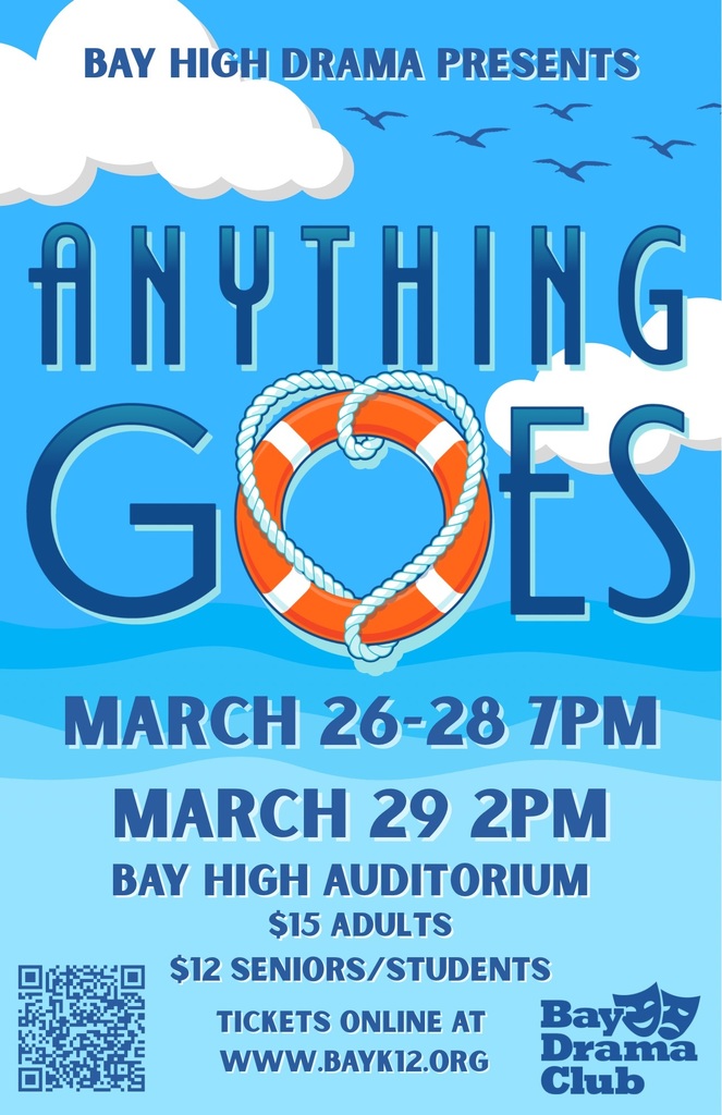 anything goes flyer for spring musical march 2026