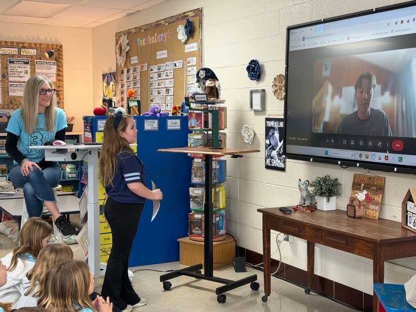 westerly third-grade space engineer virtual meeting photo