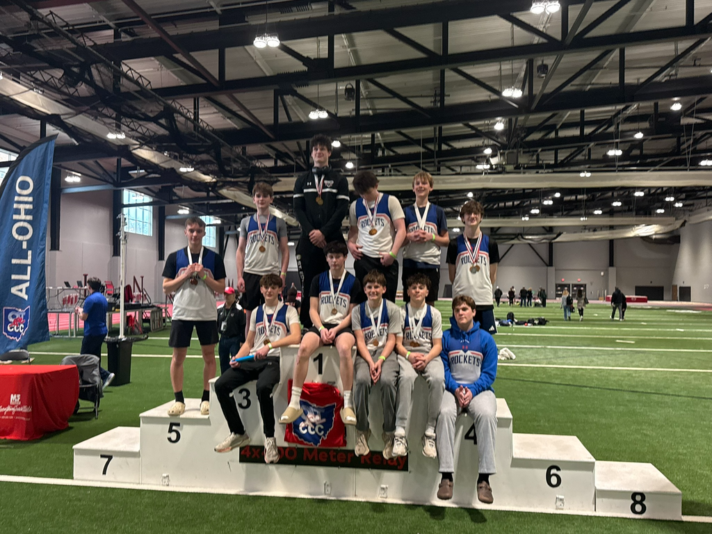 bay middle school boys track team placed 3rd of 26 teams at the recent state indoor meet in march 2026