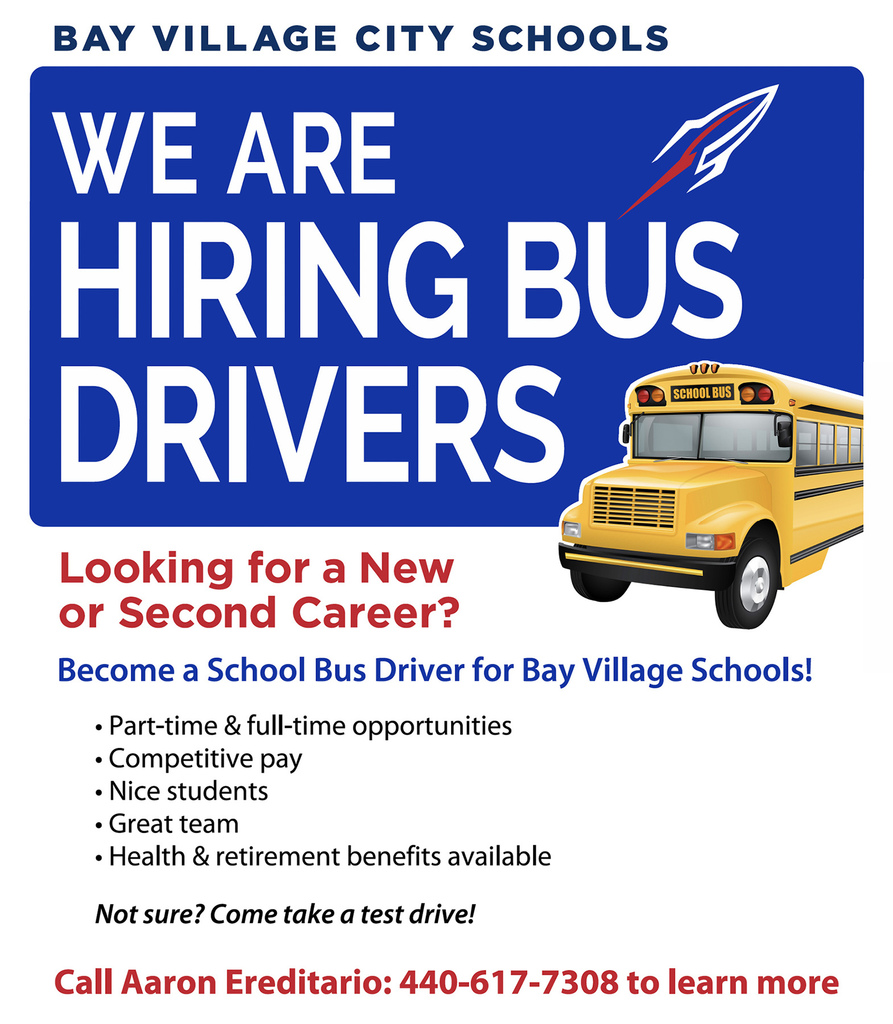 hiring a bus driver ad for the 2026-27 school year