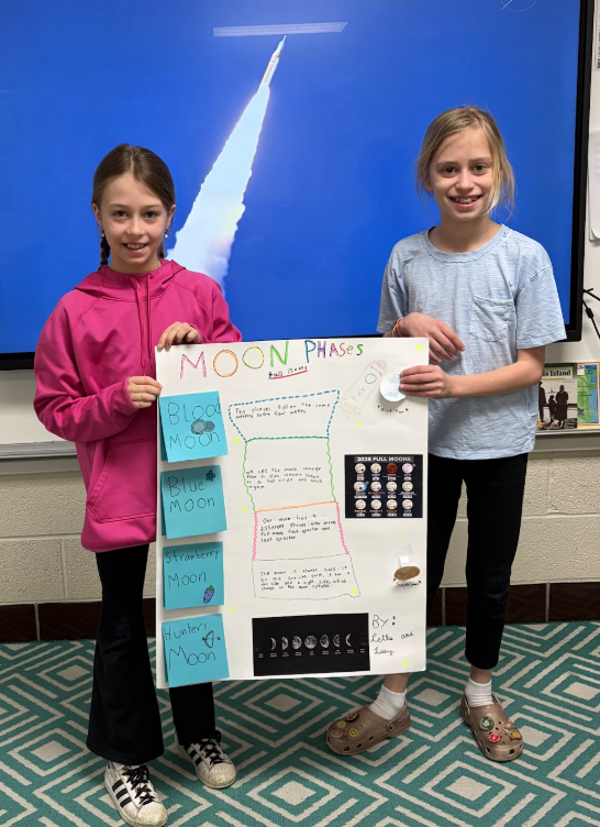 third-graders in mrs. thomas' class watch the launch of artemis 2 as part of their science studies