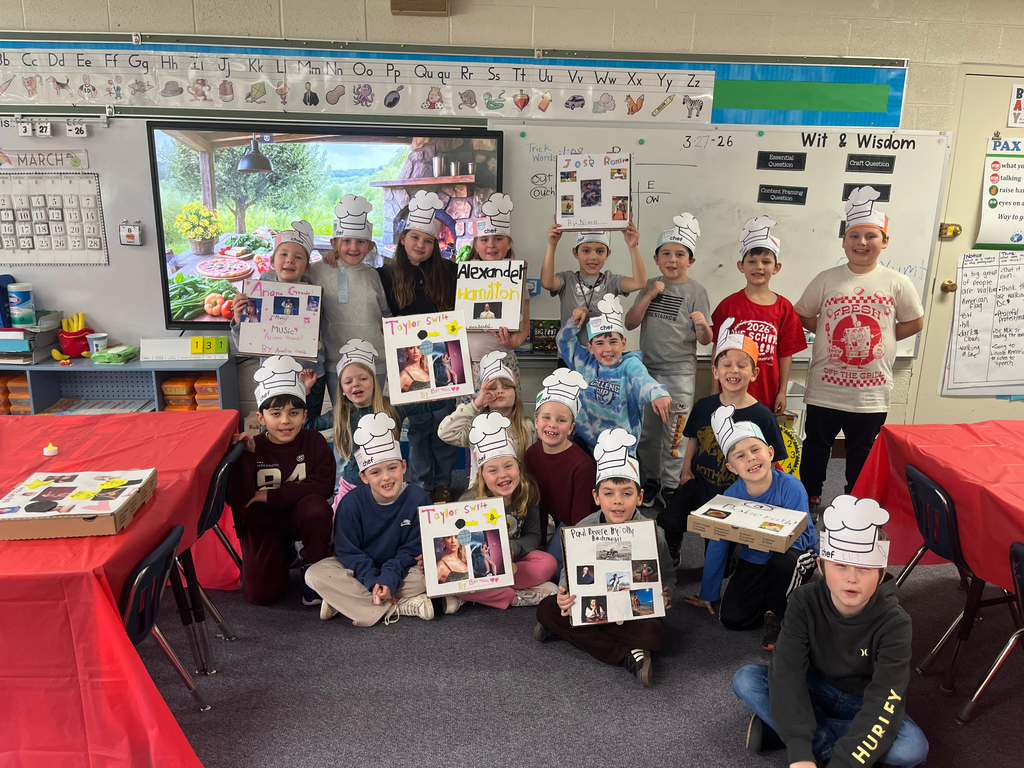 pizza biographies project in second-grade classrooms march 2026