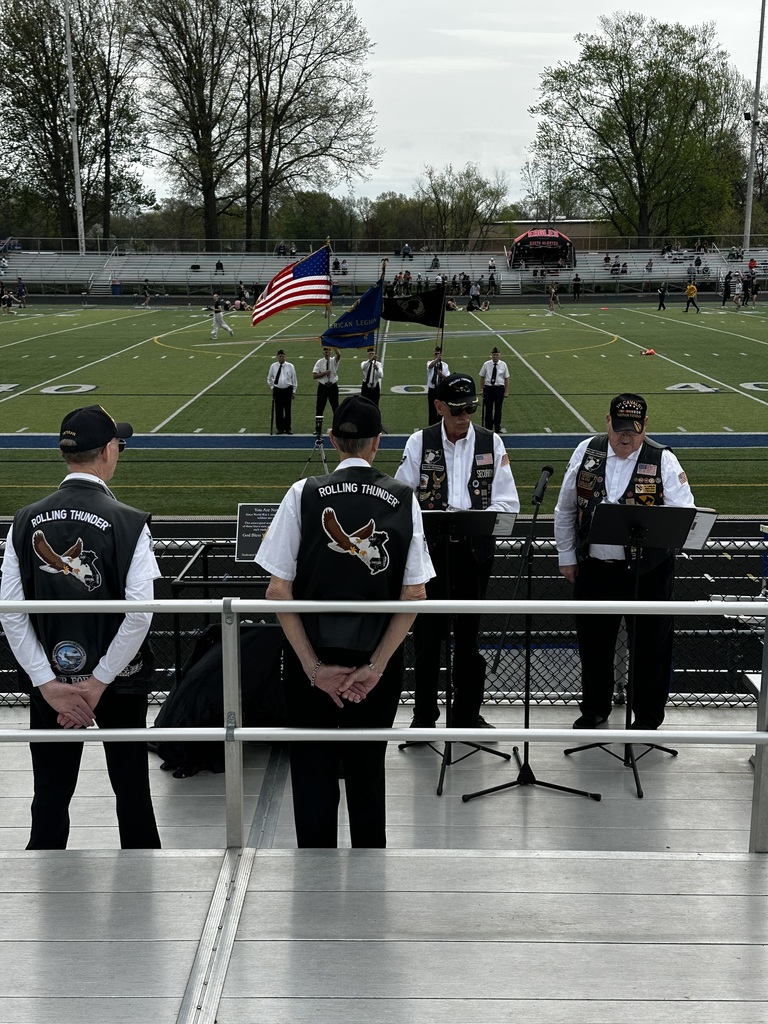 Rolling Thunder Chapter #1 Ohio unveils a POW/MIA Honor Chair at Bay High School Memorial Stadium.