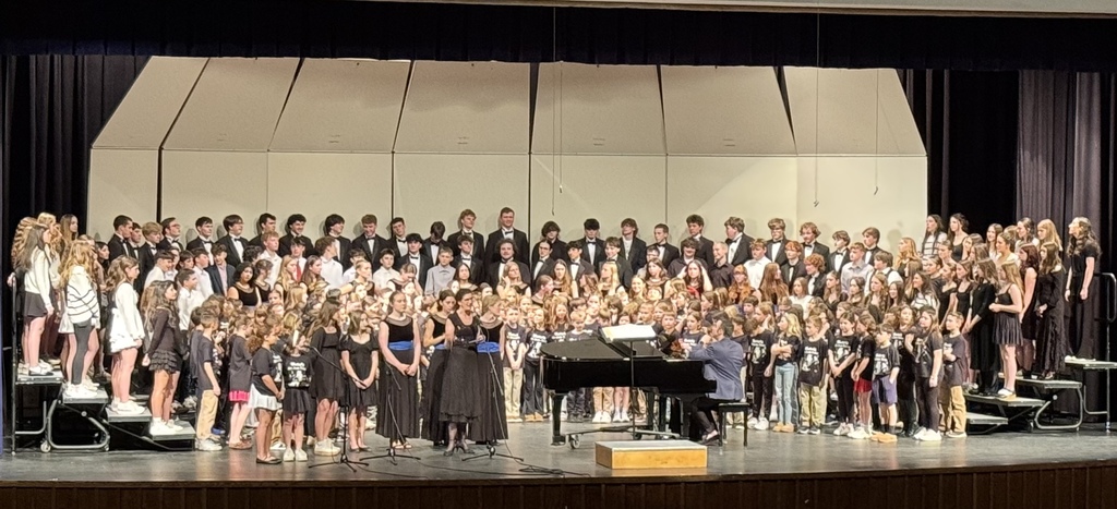 More than 300 students in grades 4-12 were on stage at Bay High School for the all district choral concert on 3-31-26.
