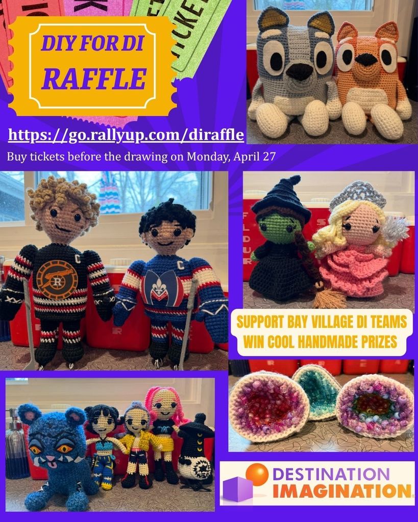 Destination Imagination Flyer for an April 27, 2026 raffle drawing.
