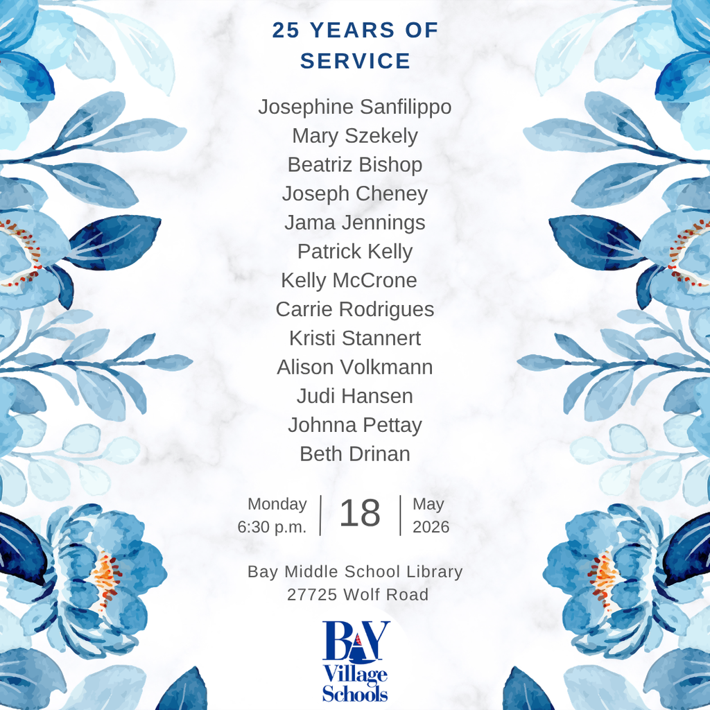 25 years of service honorees from May of 2026.