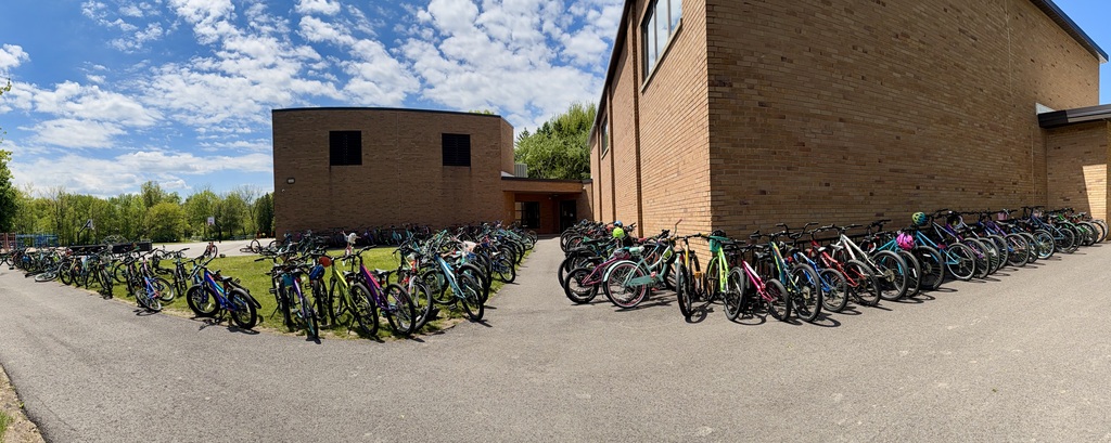 200 bikes at Westerly School for Bike to School Challenge 2026.