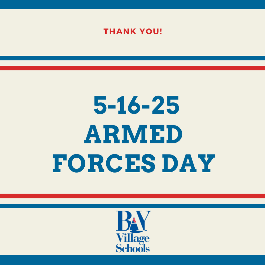 Armed Forces Day image for 2026 with text and the district's logo in red, blue and cream.
