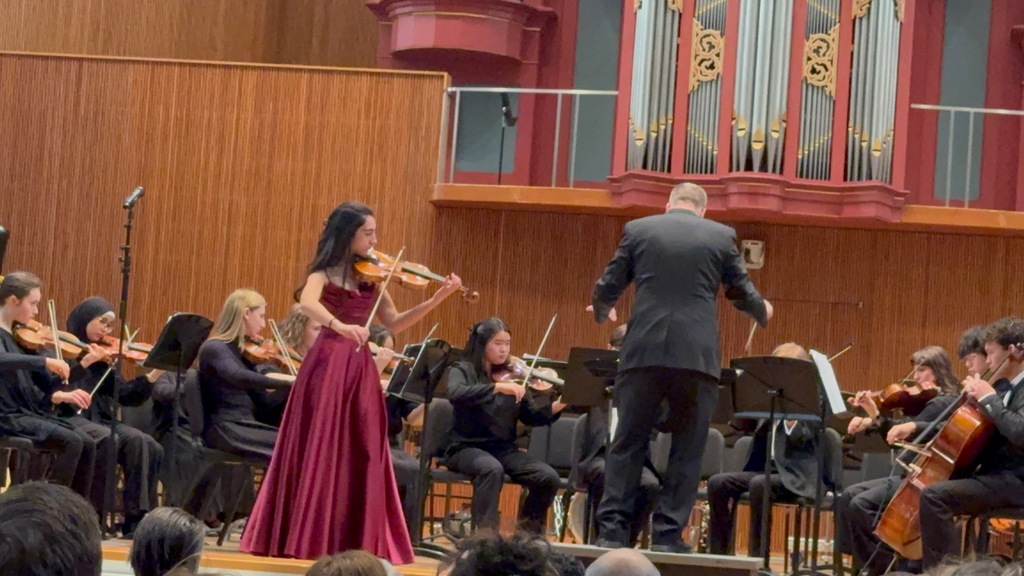 A Bay High School student performs with the Cleveland Orchestra Youth Orchestra.