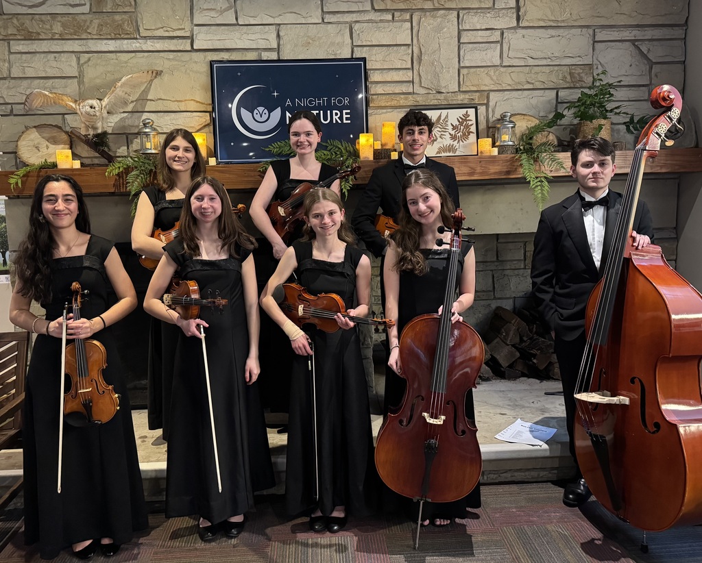 BHS Honors Ensemble with their instruments at the recent Lake Erie Nature & Science Center fundraiser.