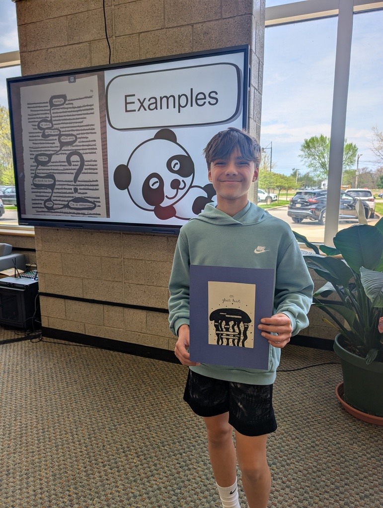 Blackout Poetry Assignment photo at Bay Middle School. 