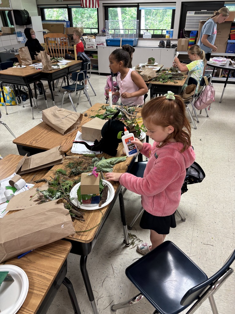 Westerly STEM Camp 2026, making birdhouses with found materials. 