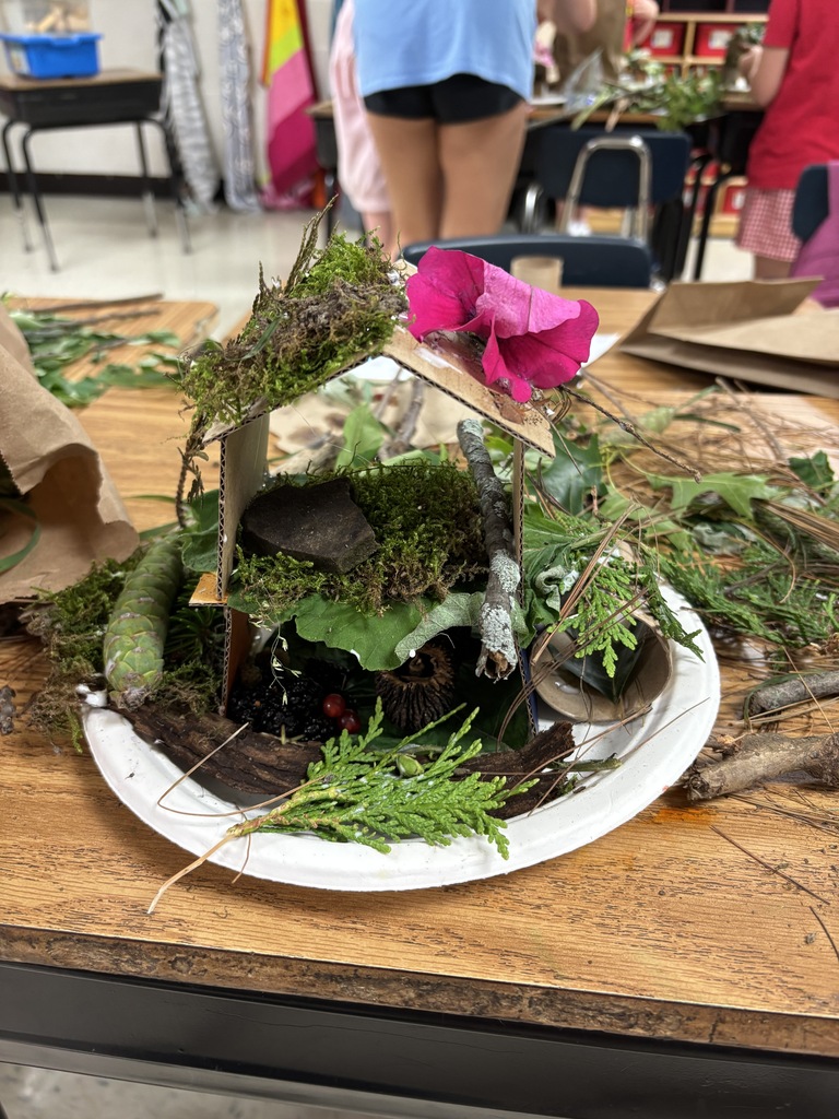 Westerly STEM Camp 2026, making birdhouses with found materials. 