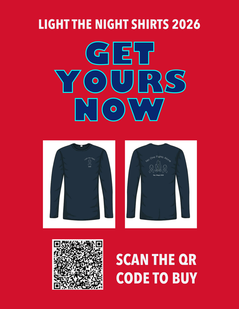 Light the Night sweatshirt and long-sleeved tee with a QR code with the sale benefiting Blood Cancer United.