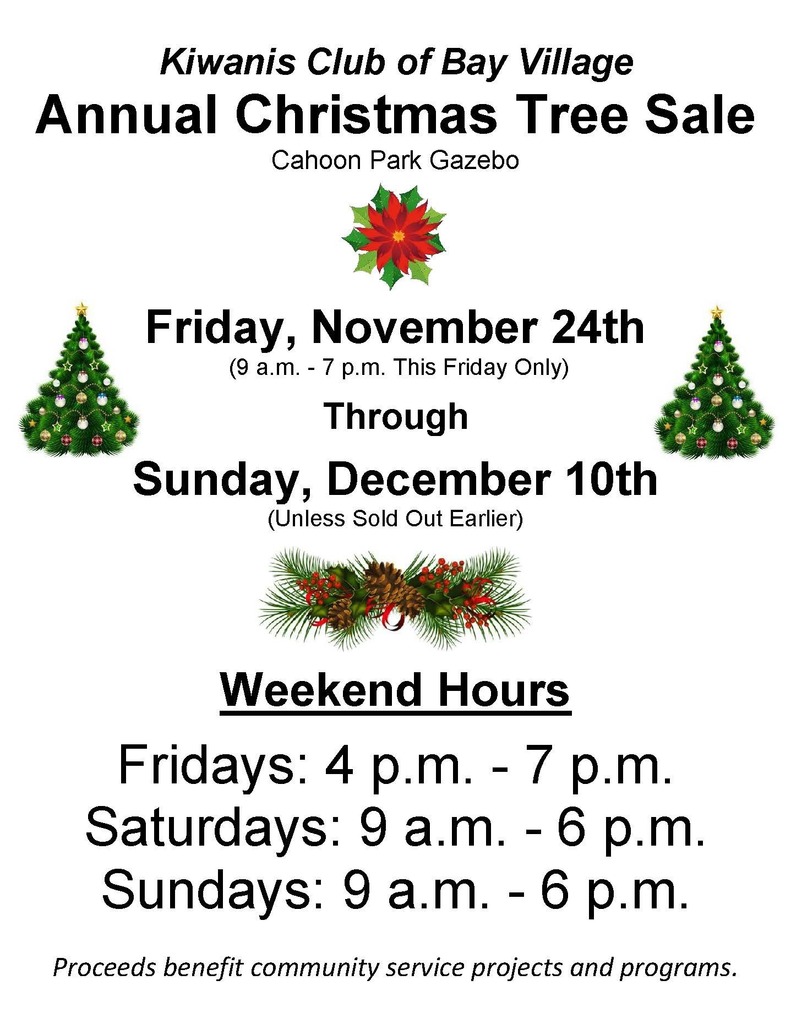 Kiwanis-Key Club tree sales flyer