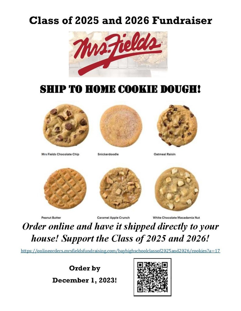 Mrs. Field's cookie dough flyer