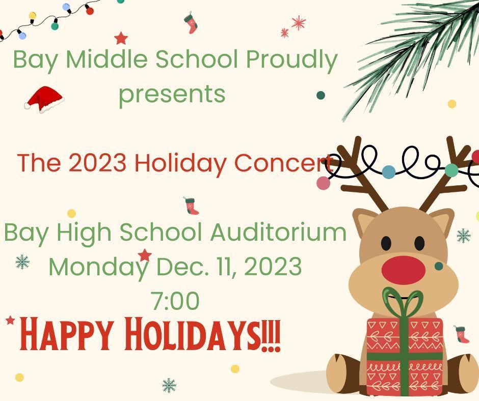 Bay Middle School Holiday Choral Concert Flyer