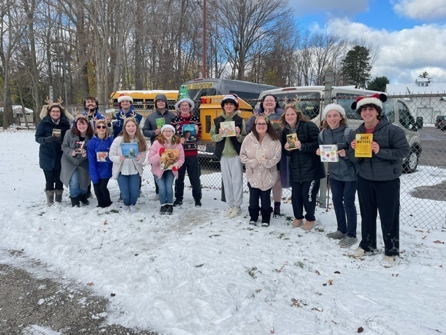 Choraleers at Little free Library