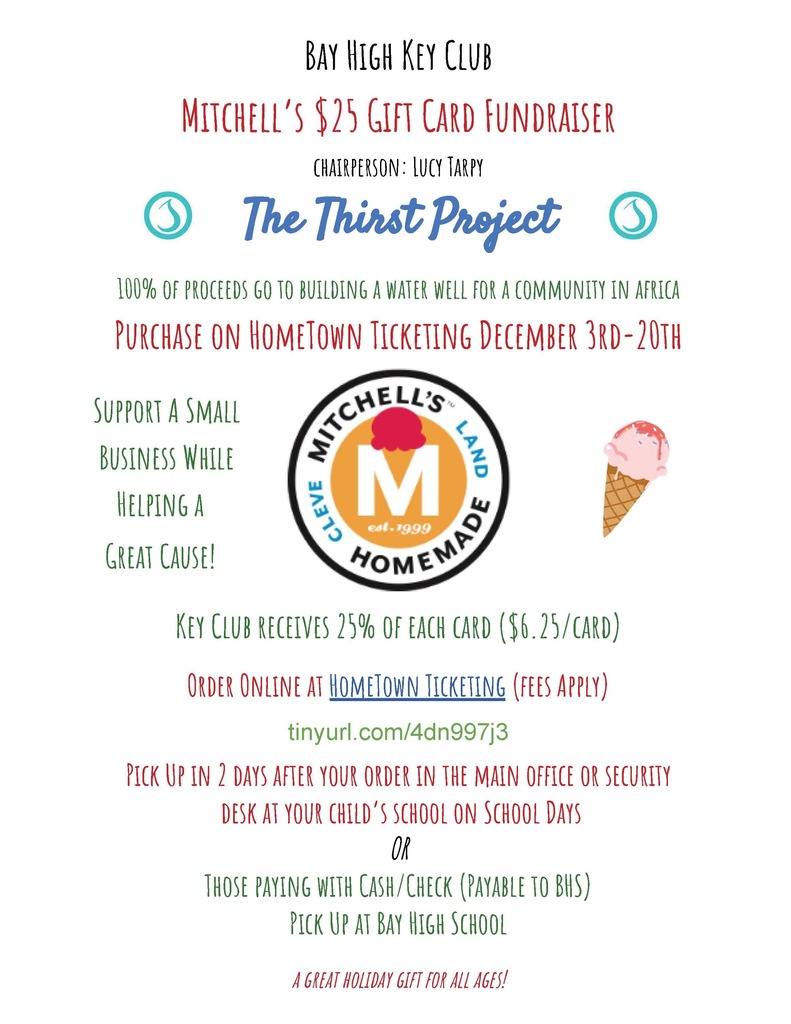 Key Club fundraising flyer