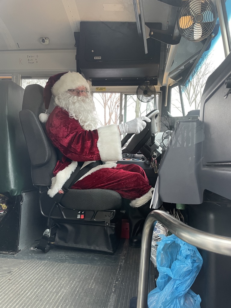 Santa B. drives the bus
