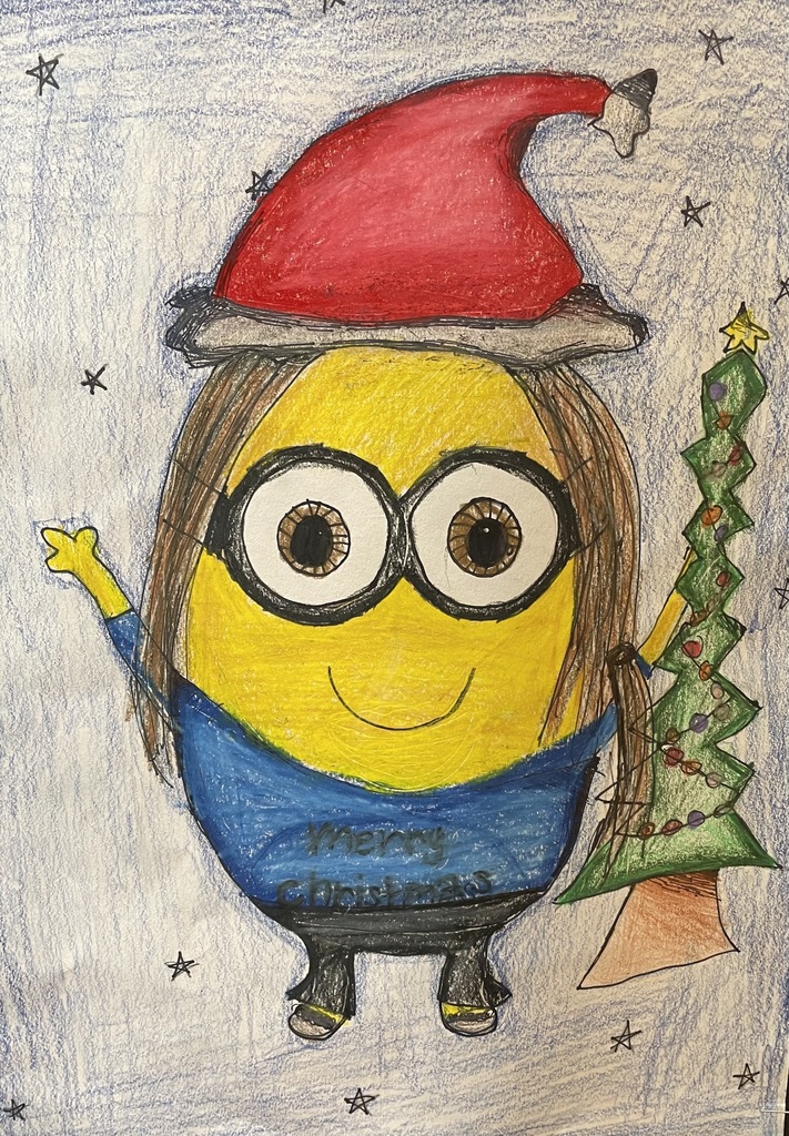 Minion drawing for Christmas