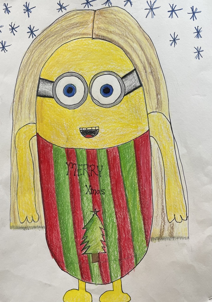Minion Drawings for Christmas