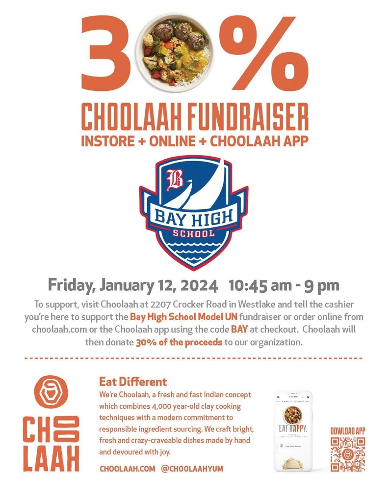 Model UN flyer for fundraiser