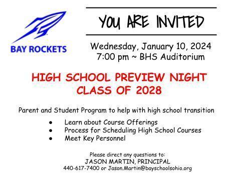 8th grade parent night 2024
