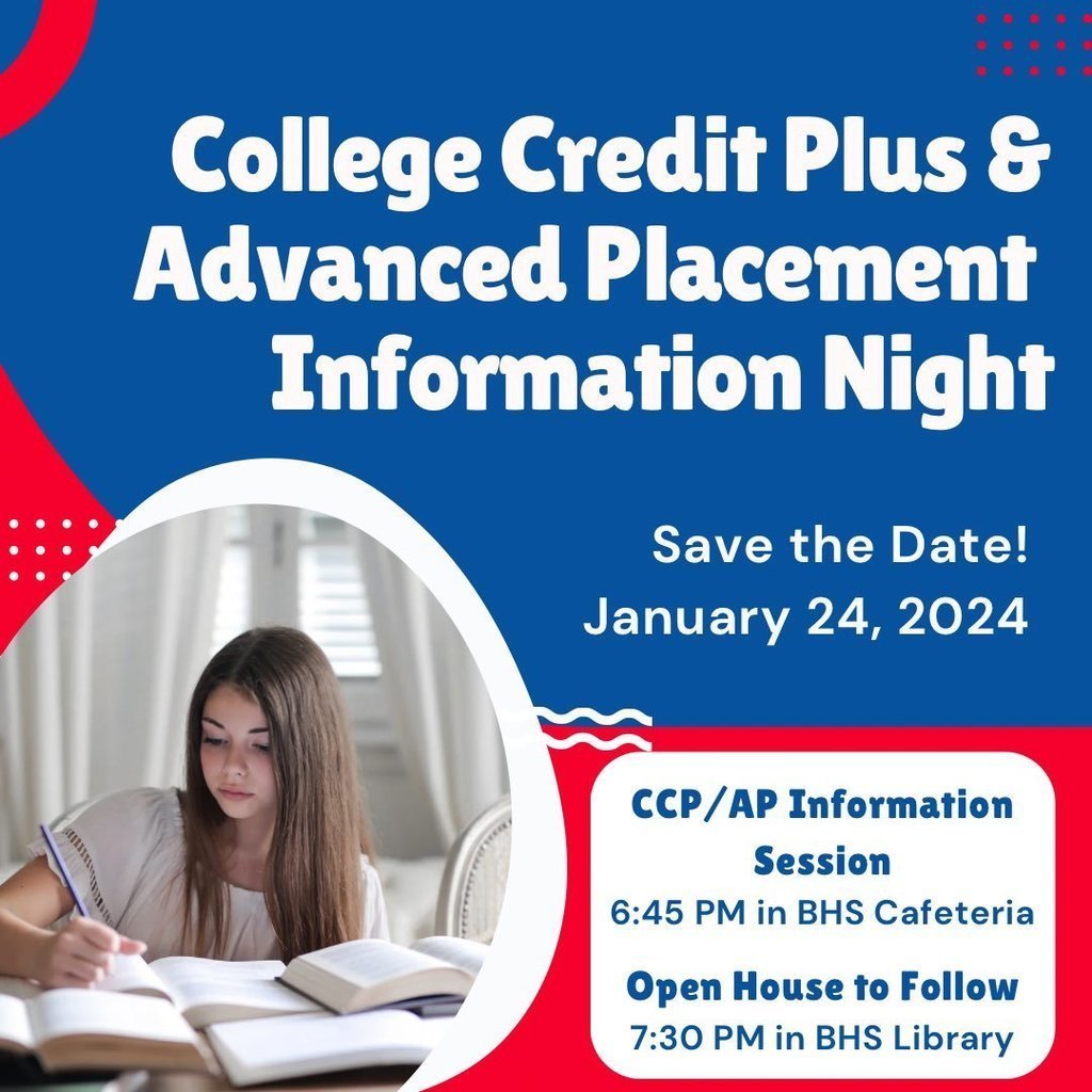 CCP and AP Info Night Flyer at BHS