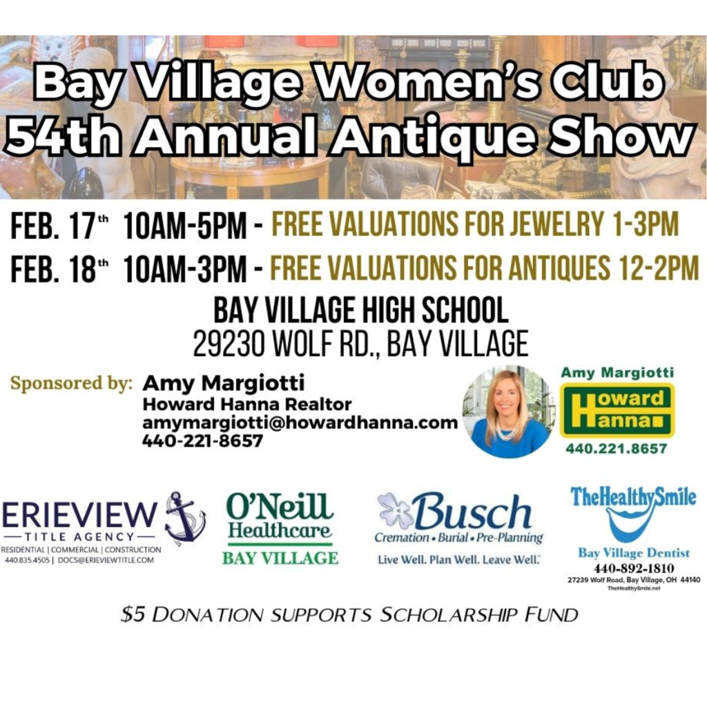 Bay Village antique show flyer