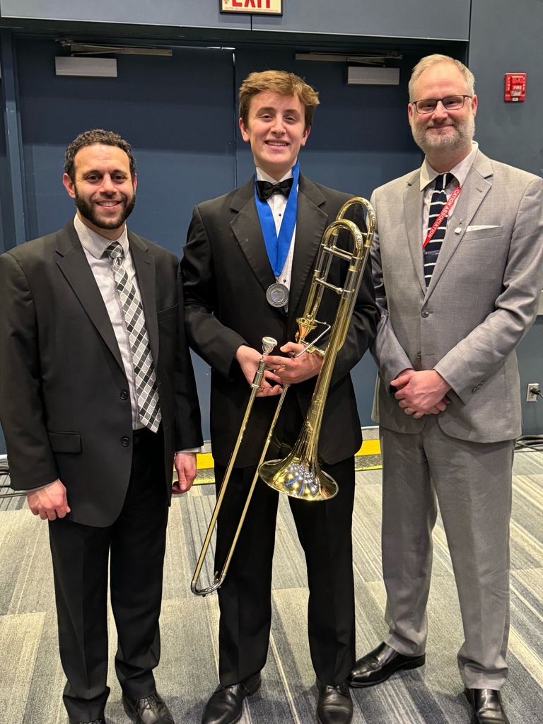 Bay High Senior Ewan Moss with teachers Mr. Awad and Mr. Allen photo