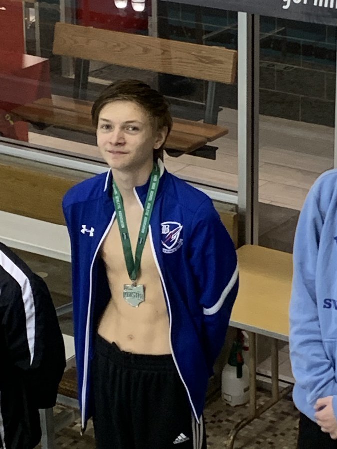 Charlie Vatolin placed 2nd at state diving meet photo