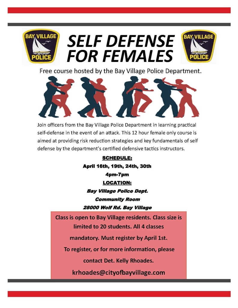 Self defense for women flyer
