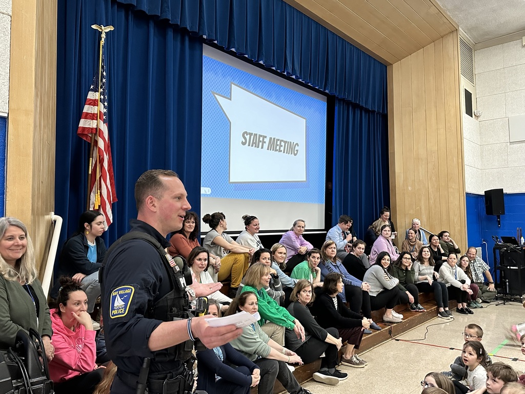 Officer Ben Kitchen at One School One Book assembly photo